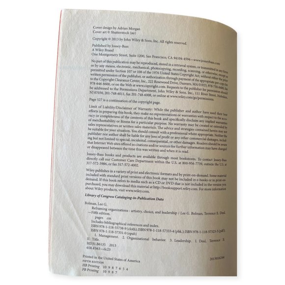 Reframing Organizations 5th Edition Textbook - Picture 7 of 8